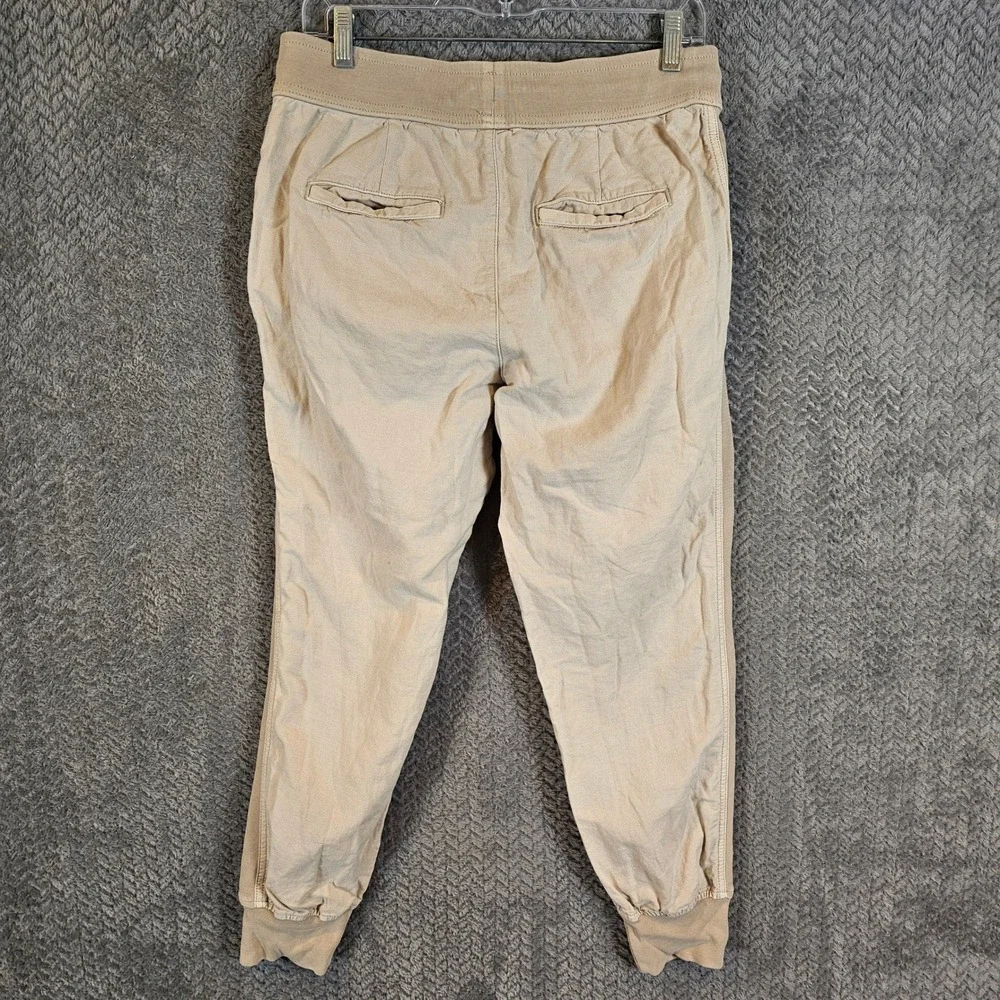 Gap Mens Linen Cotton Blend Joggers Beige Tan Drawstring Pants Small 1064 - Picture 5 of 7